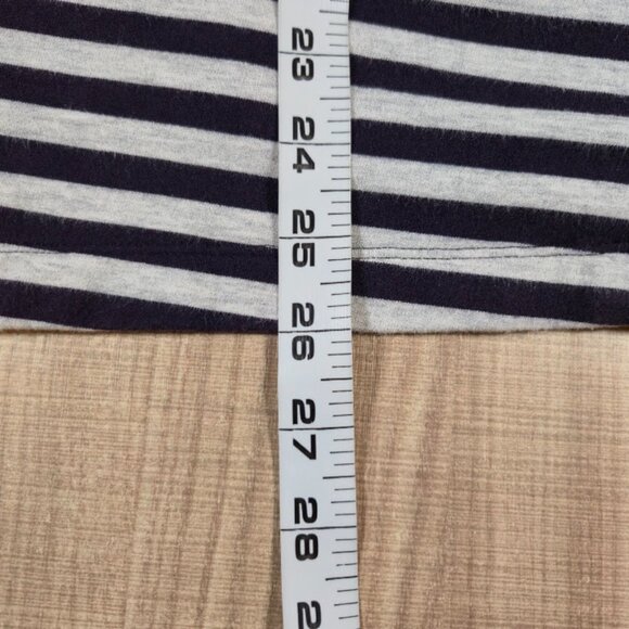 Lands' End Women's Striped Knit Cardigan Size Medium Pockets Preppy Casual - Picture 5 of 6